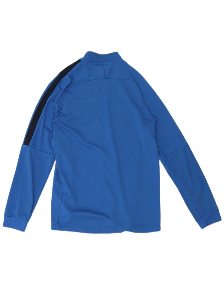 Nike Herren-Dri-Fit-Trainingsanzug-Top-Jacke, großes blaues Farbblock-Polyester