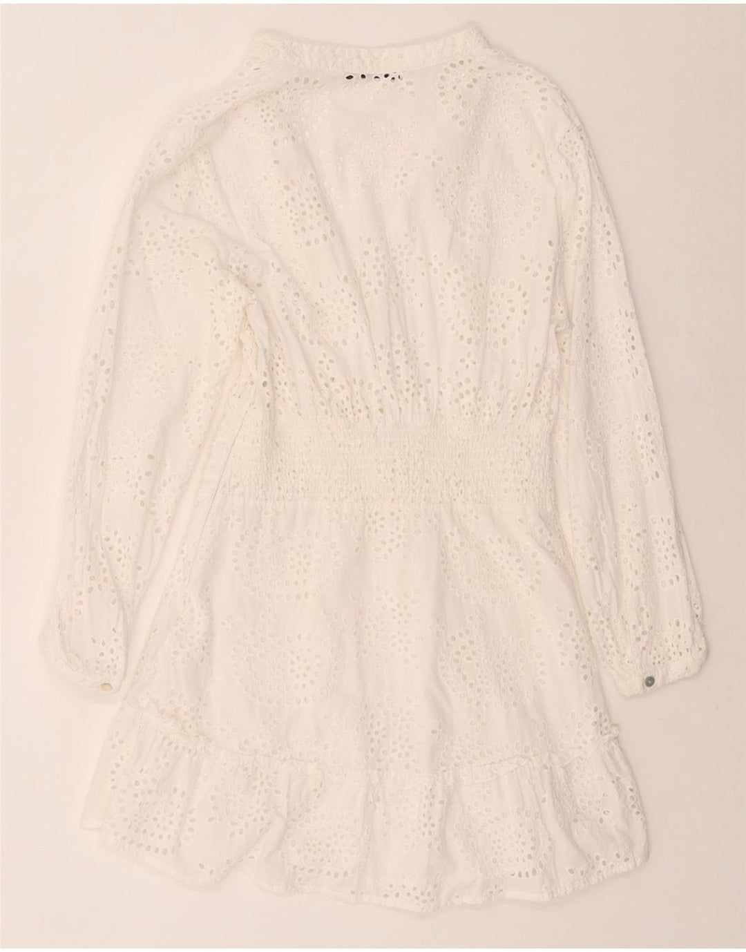 ZARA Womens Long Sleeve A-Line Dress UK 12 Medium White