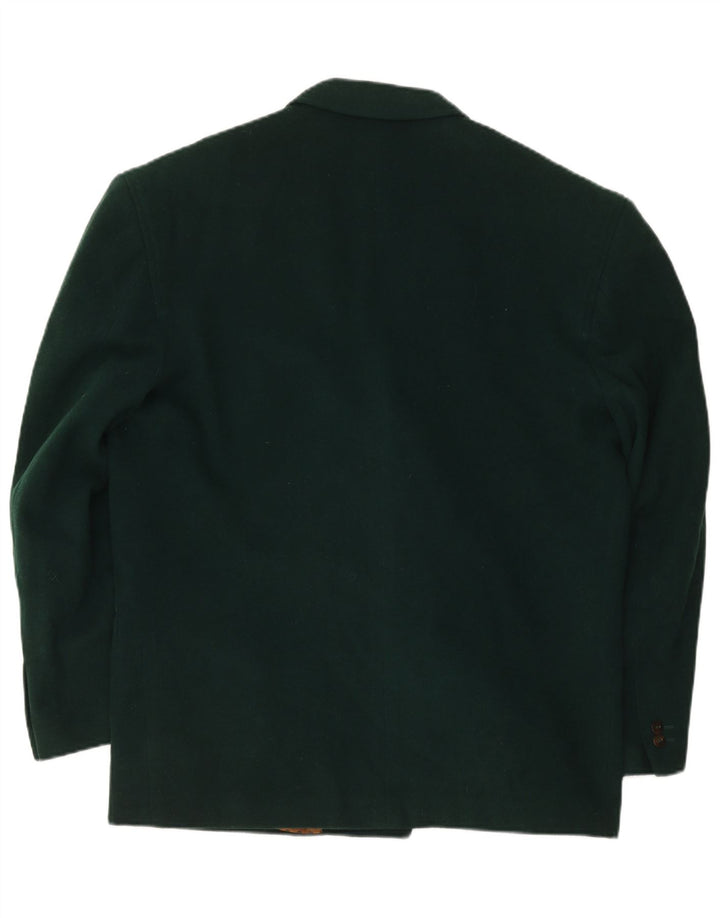 Nazareno Gabrielli Herren Zweireiher Blazer Jacke IT 52 XL Grüne Wolle