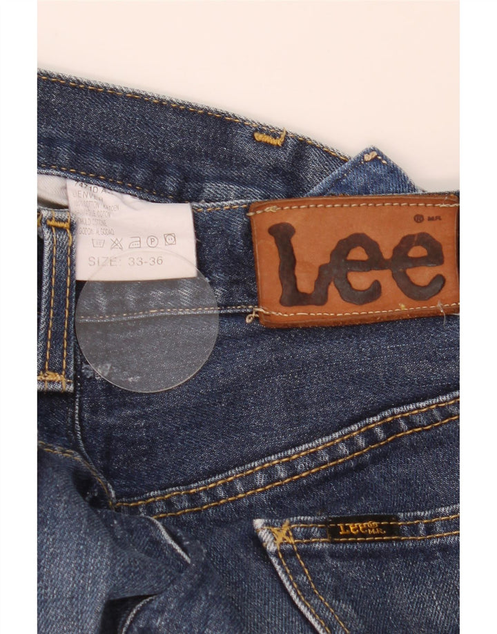 Lee Herren Denver Bootcut Jeans W33 L29 Navyblau Baumwolle