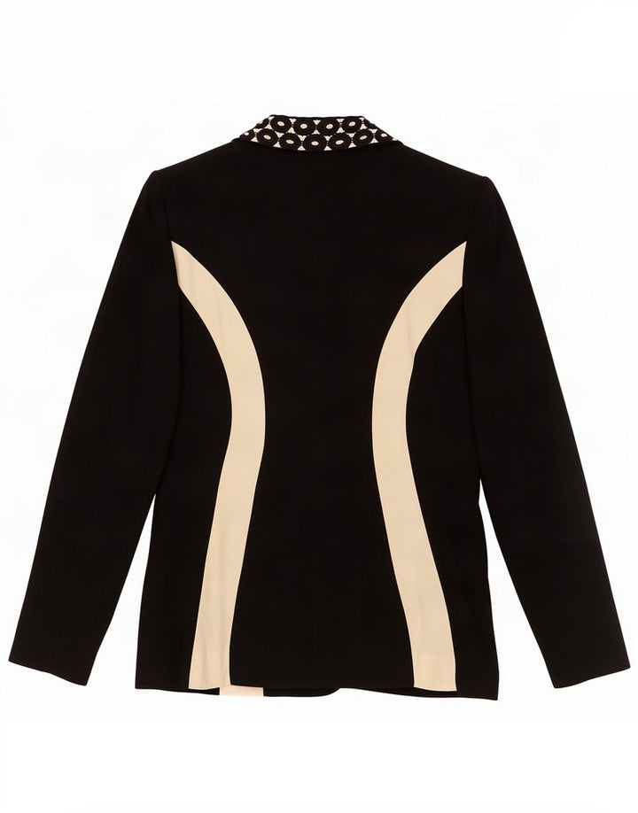 Rebecca Damen-Blazer mit 1 Knopf, Größe IT 42, Mittelschwarz, Farbblock