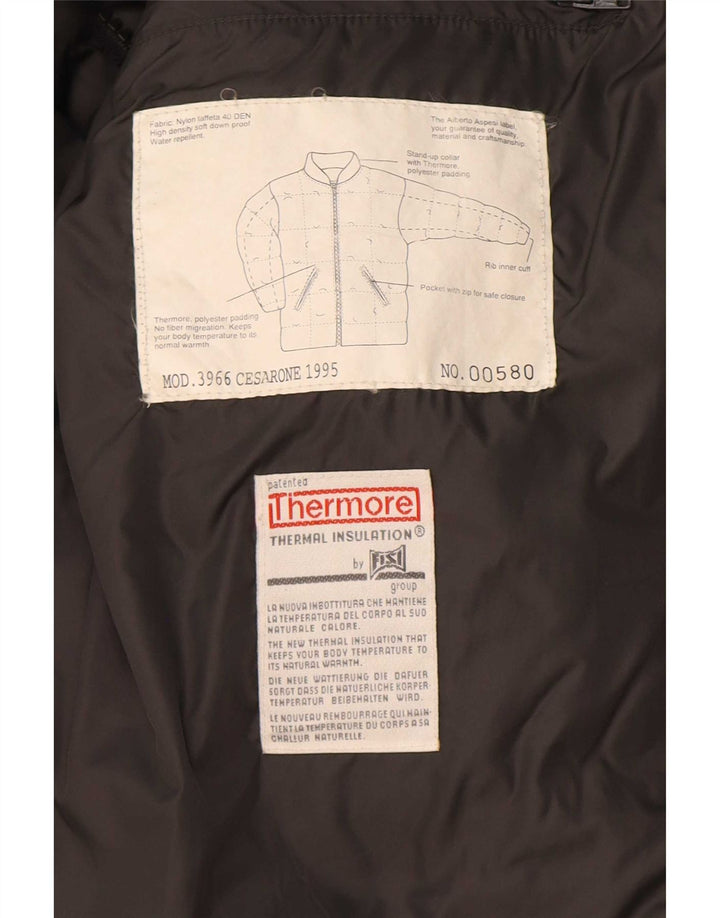 Alberto Aspesi Herren Wattierte Jacke UK 38 Mittelgraues Nylon