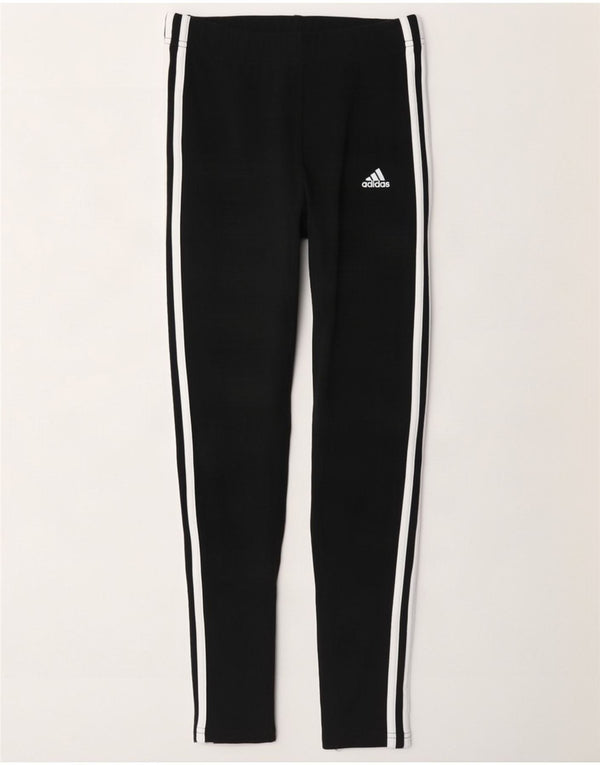Adidas Mädchen-Leggings, 13–14 Jahre, schwarze Baumwolle
