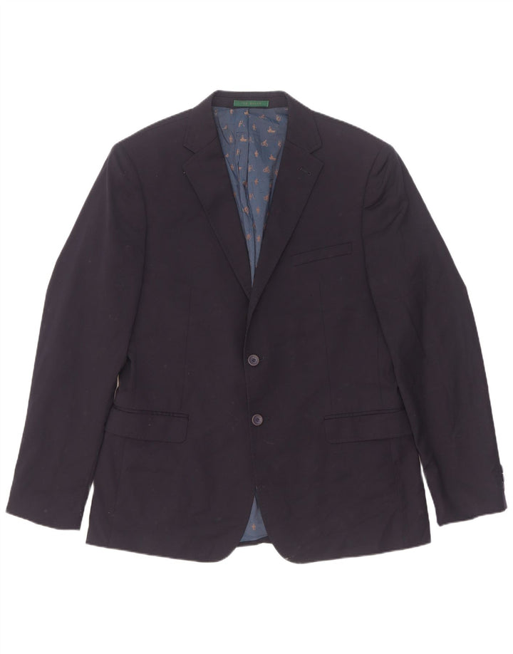 Ted Baker Herren-Blazer mit moderner Passform und 2 Knöpfen, Größe 42, XL, marineblaue Wolle