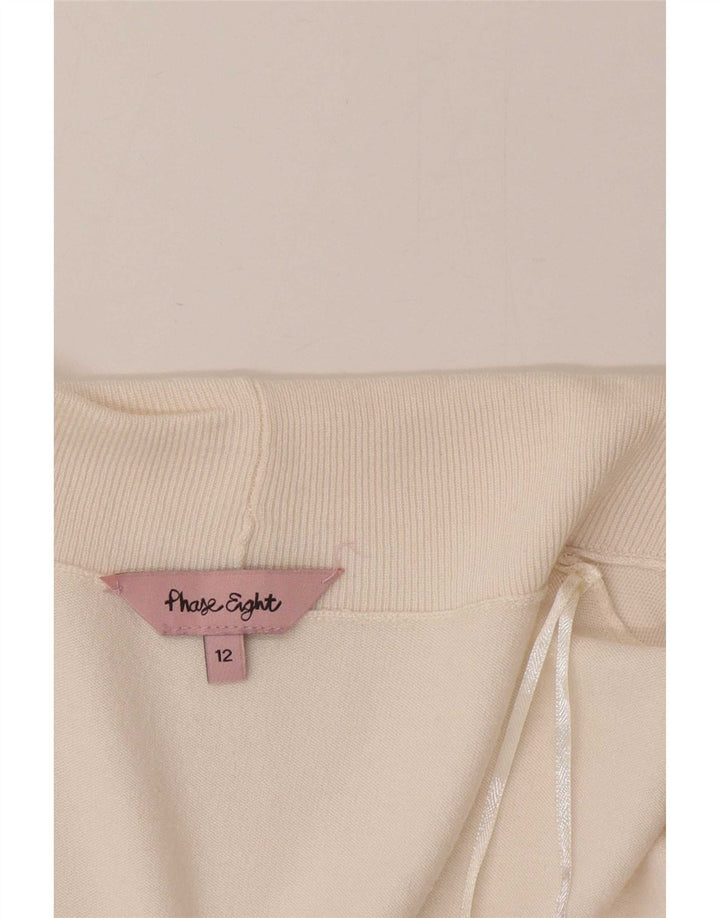 Phase Eight Offener Bolero-Pullover mit 3/4-Ärmeln für Damen, UK 12, mittelweiße Viskose