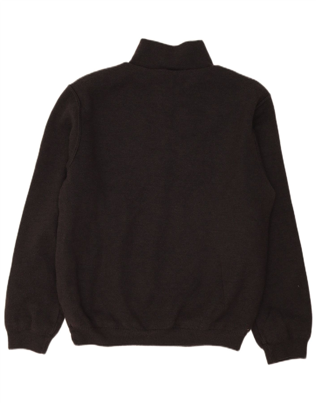 Vintage Herren-Pullover mit Reißverschluss, große schwarze Wolle