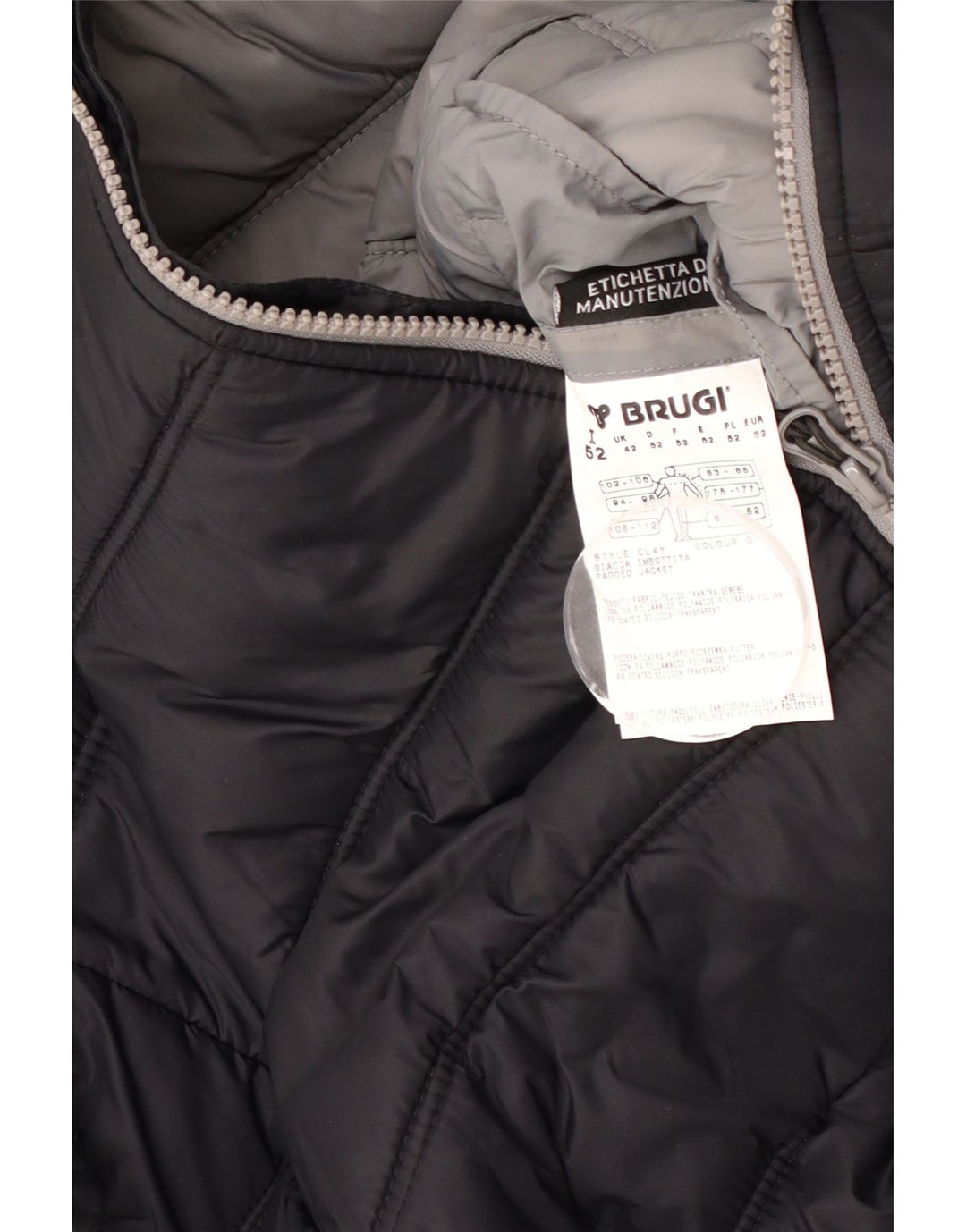Brugi Herren Kapuzenjacke IT 52 XL Schwarz Polyamid