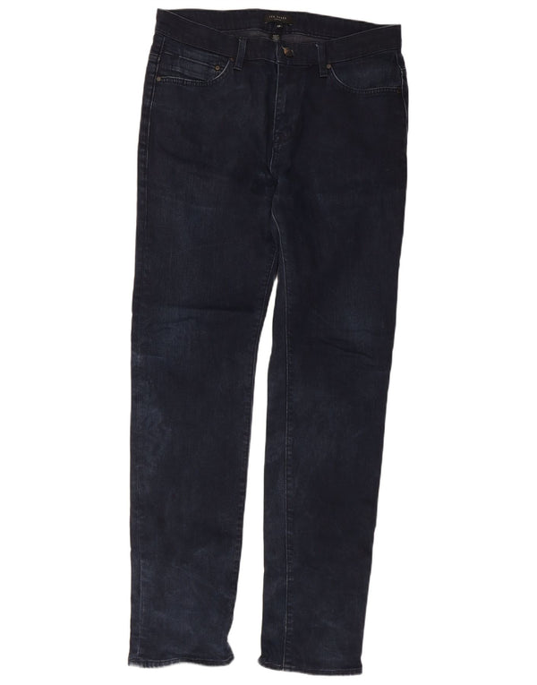 Ted Baker Herren Slim Jeans W32 L31 Marineblau Baumwolle