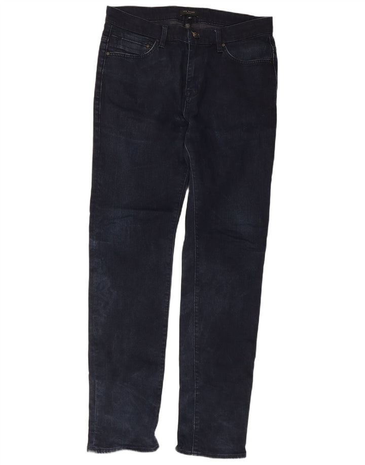 Ted Baker Herren Slim Jeans W32 L31 Marineblau Baumwolle
