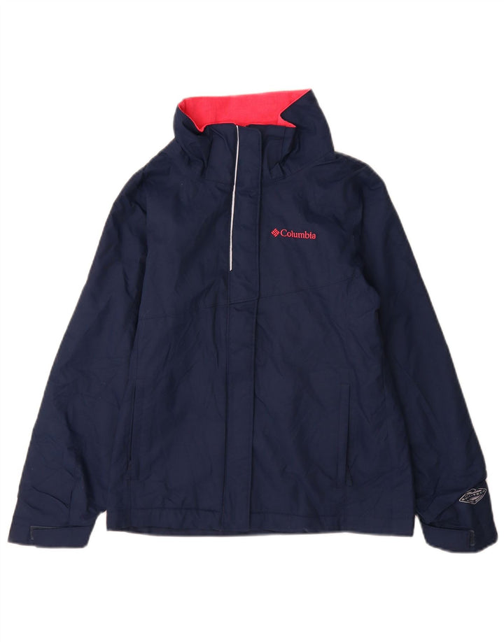 Columbia Windjacke für Mädchen, 9–10 Jahre, Größe S, marineblaues Nylon
