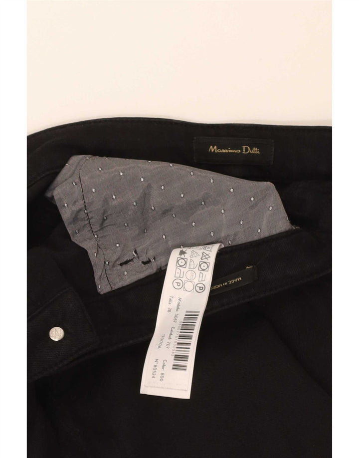 Massimo Dutti Damen Slim Jeans EU 38 Small W28 L28 Schwarz