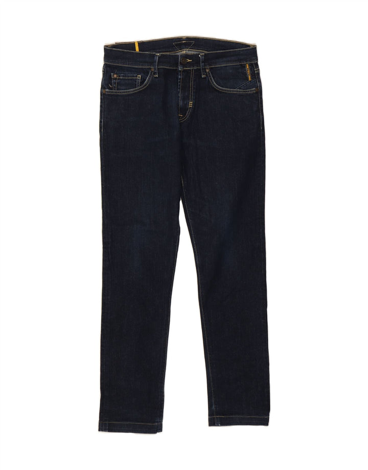 MELTIN' POT Mens Slim Jeans W33 L31 Navy Blue Cotton Vintage Meltin' Pot and Second-Hand Meltin' Pot from Messina Hembry 
