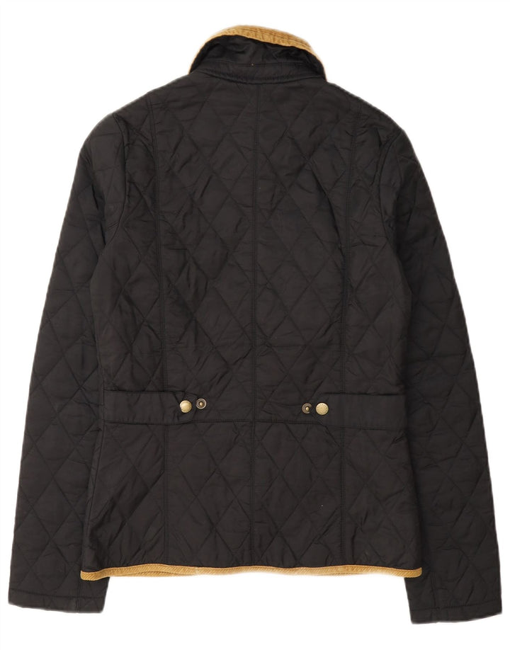 Barbour Damen Steppjacke UK 6 XS Graues Colourblock-Polyamid