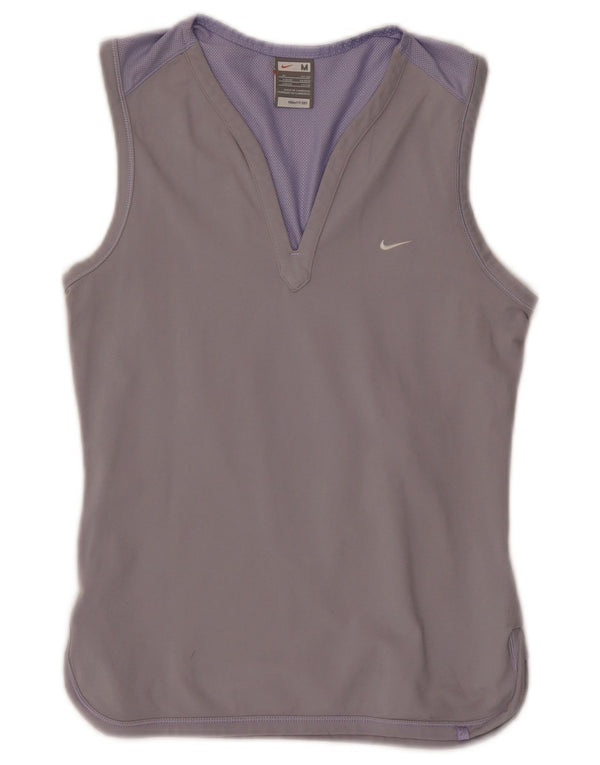 Nike Womens Vest Top UK 10/12 Medium Purple Nylon