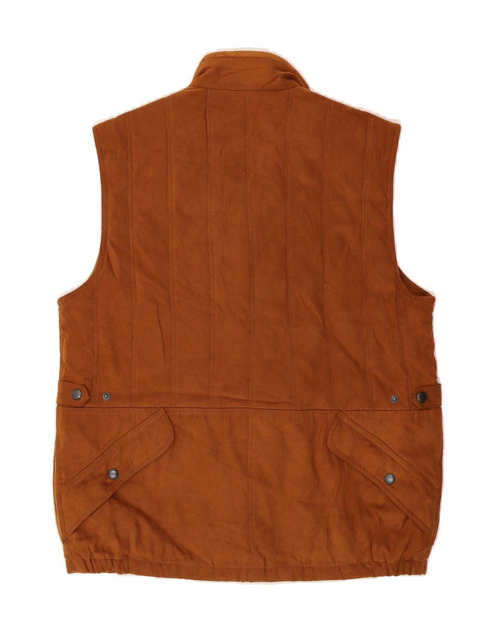 ORVIS Mens Gilet UK 38 Medium Brown Polyester Vintage Orvis and Second-Hand Orvis from Messina Hembry 