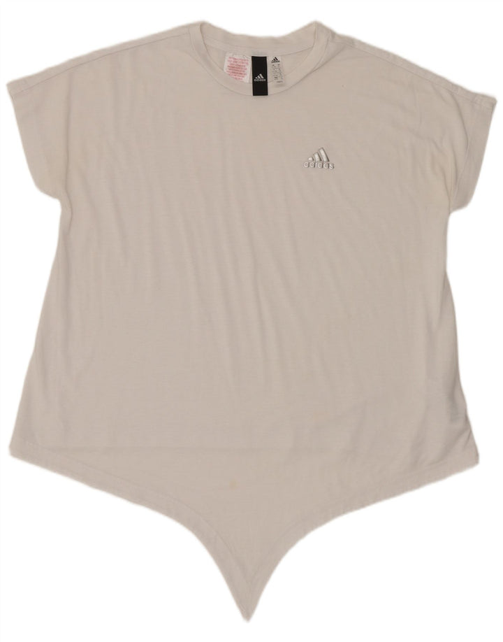 Adidas Mädchen T-Shirt Top 14-15 Jahre Weiß Polyester