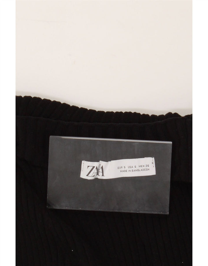 ZARA Womens Turtle Neck Jumper Sweater UK 10 Small Black Vintage Zara and Second-Hand Zara from Messina Hembry 