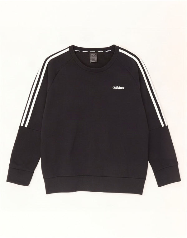 Adidas Damen Sweatshirt Pullover UK 16/18 Große schwarze Baumwolle
