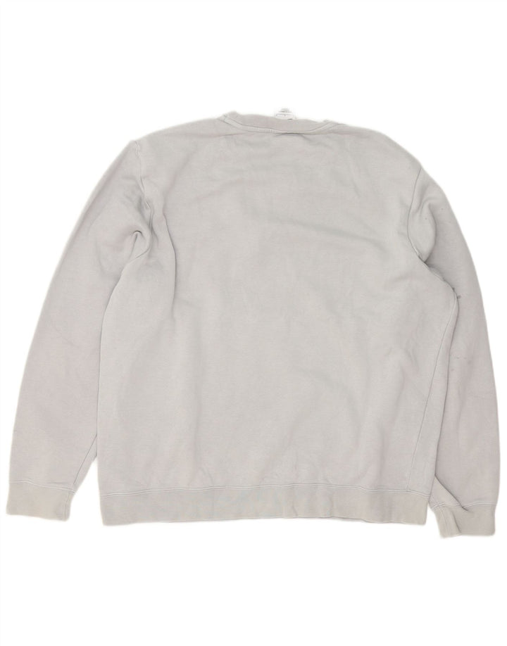 Nike Herren-Sweatshirt mit Grafik, groß, graue Farbblock-Baumwolle