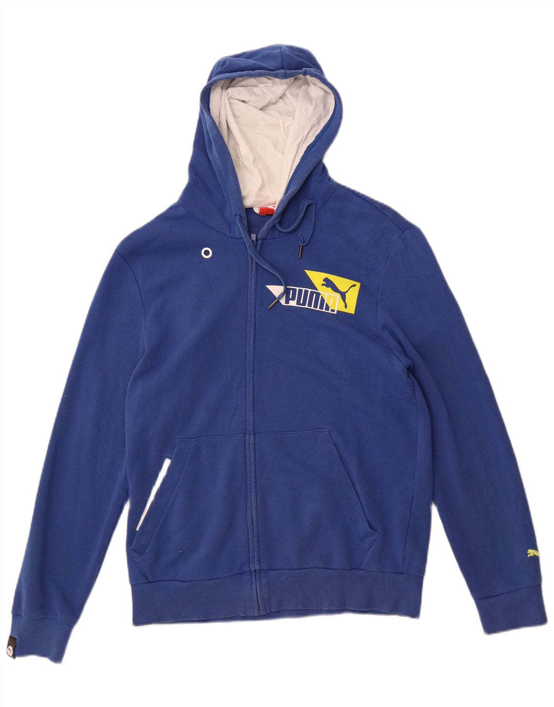 Puma Herren Graphic Zip Hoodie Pullover Kleine blaue Baumwolle