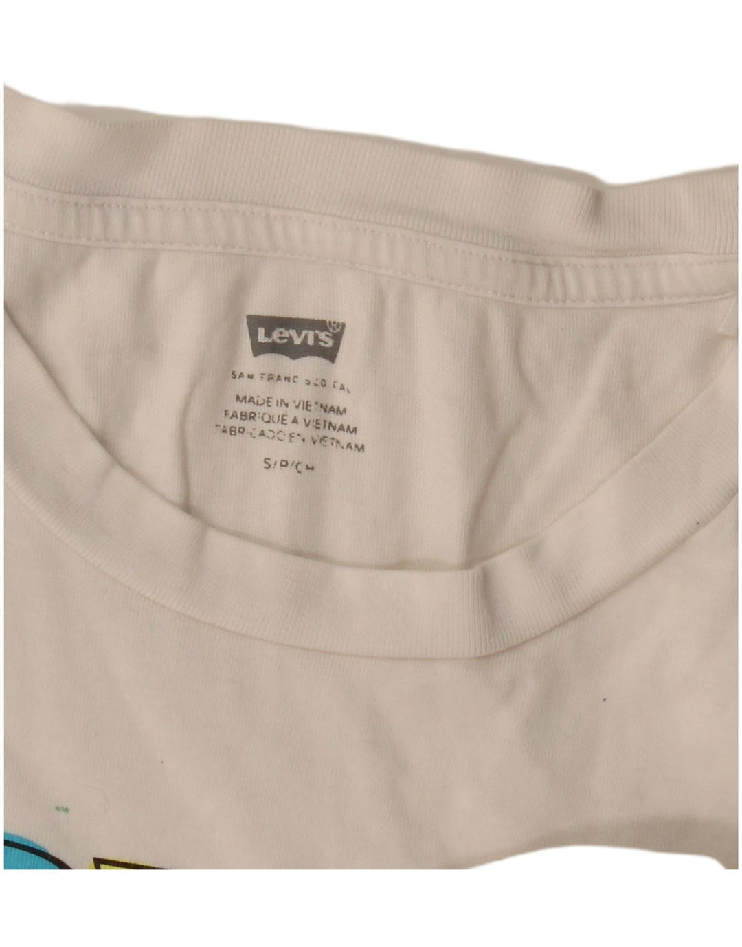 Levi's Damen-T-Shirt mit Grafik, UK 10, Größe S, Weiß