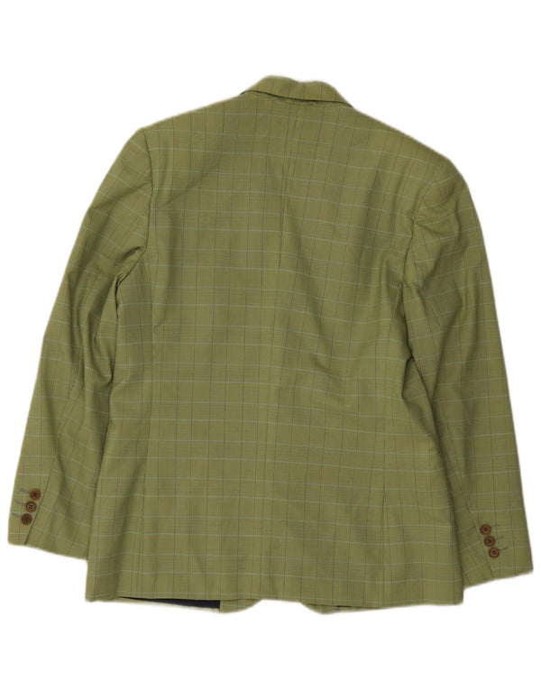 Norton & Wilson Damen 2-Knopf-Blazerjacke IT 46 Large Green Check
