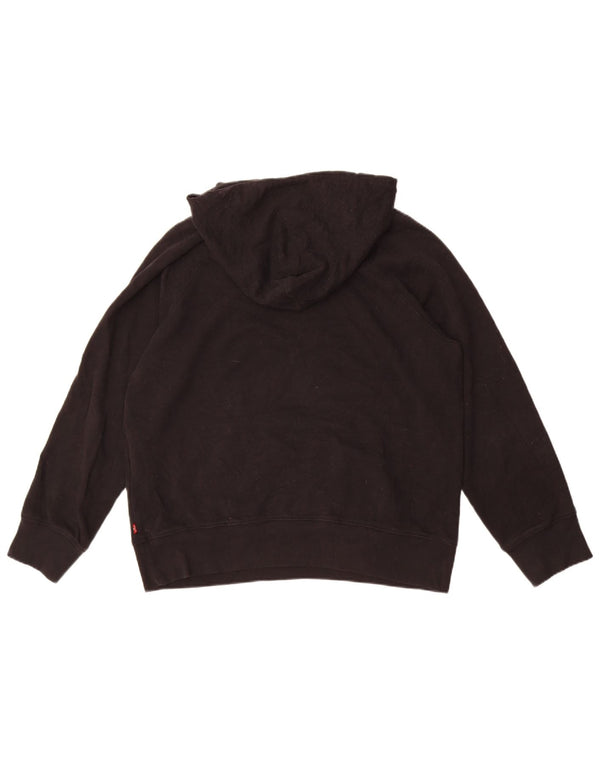 Levi's Damen-Pullover mit grafischem Kapuzenpullover, Gr. 16, Größe L, Schwarz, Baumwolle