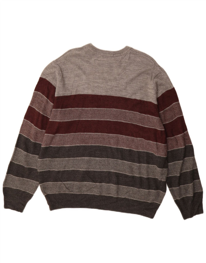 Dockers Herren-Pullover mit Rundhalsausschnitt, XL, mehrfarbig, gestreift, Acryl