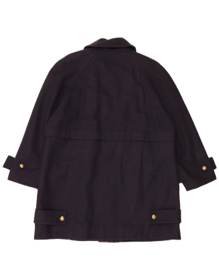 Aquascutum Damen Übergroßer Mantel UK 16 Große marineblaue Wolle