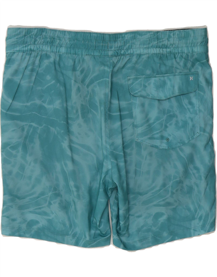 HURLEY Mens Graphic Swimming Shorts Small  Blue Tie Dye Polyester Vintage Hurley and Second-Hand Hurley from Messina Hembry 