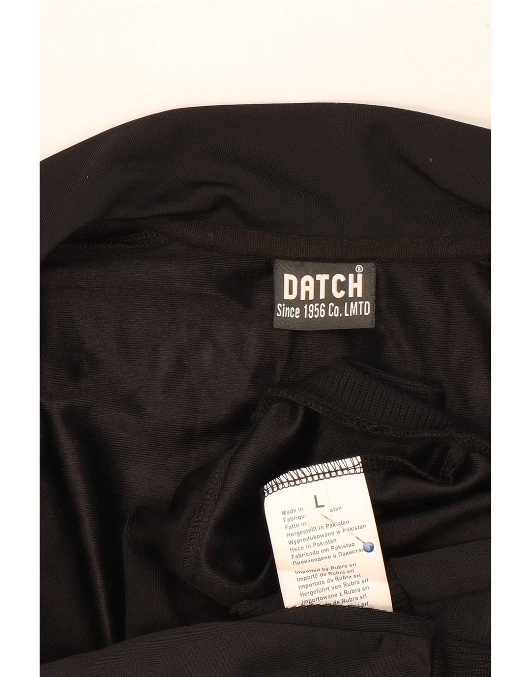 Datch Herren-Trainingsanzugoberteil mit Grafik, Größe L, aus schwarzem Polyester