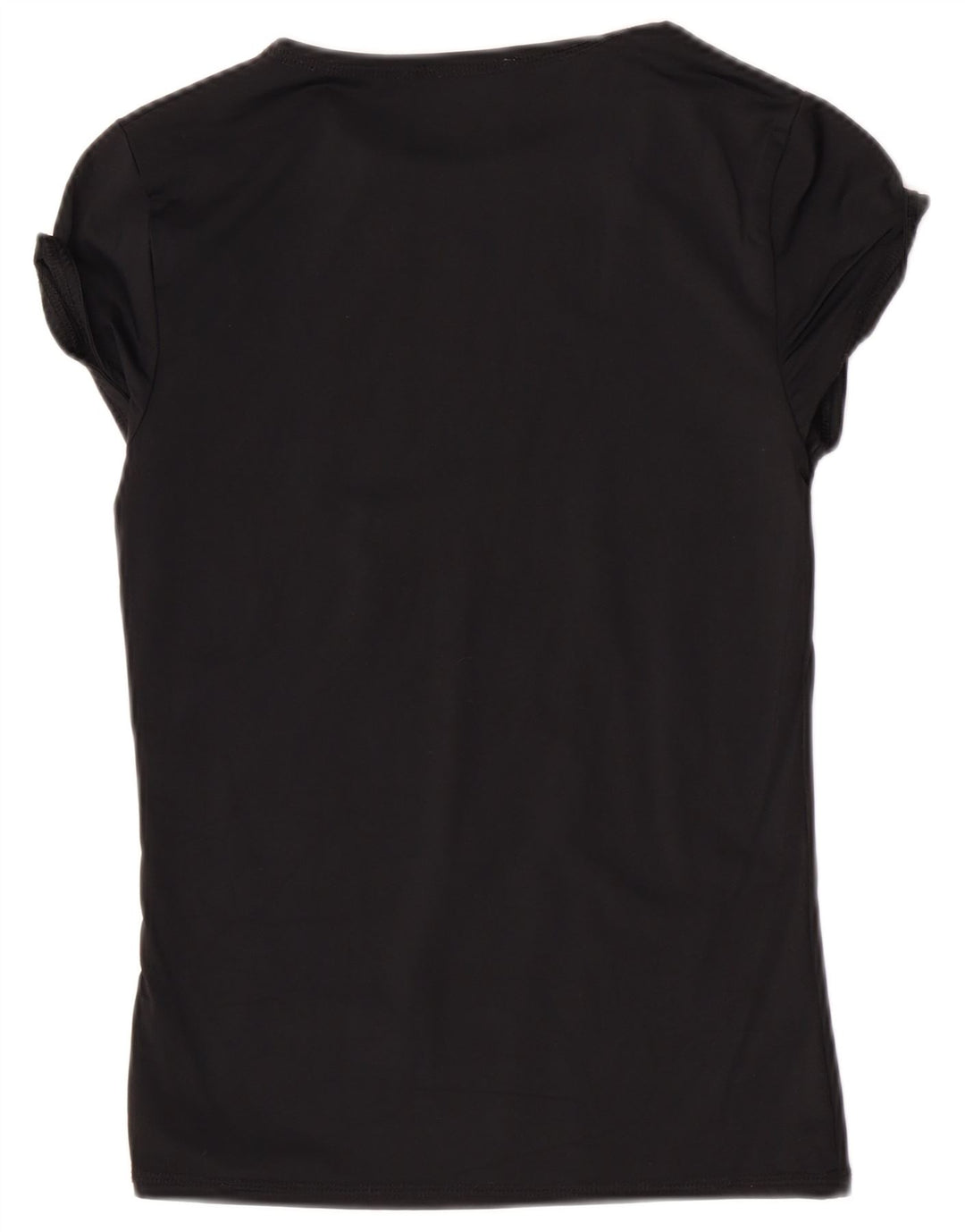 Zara Damen T-Shirt Top UK 12 Medium Schwarz