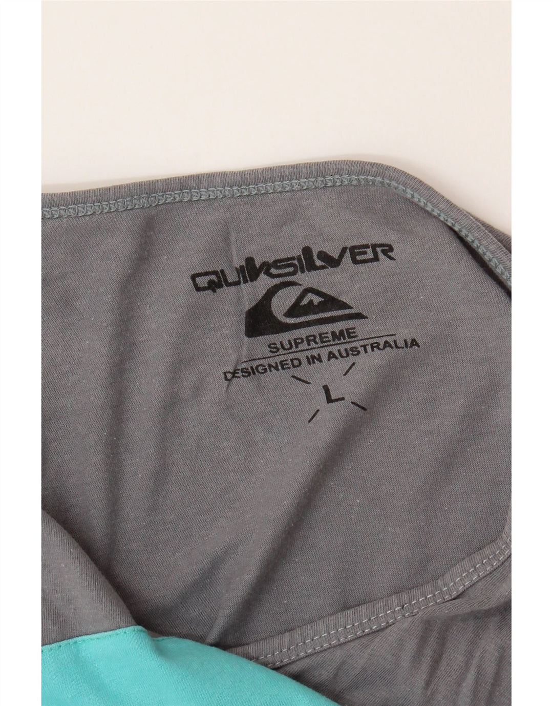 QUIKSILVER Womens Graphic Vest Top UK 16 Large Grey Colourblock
