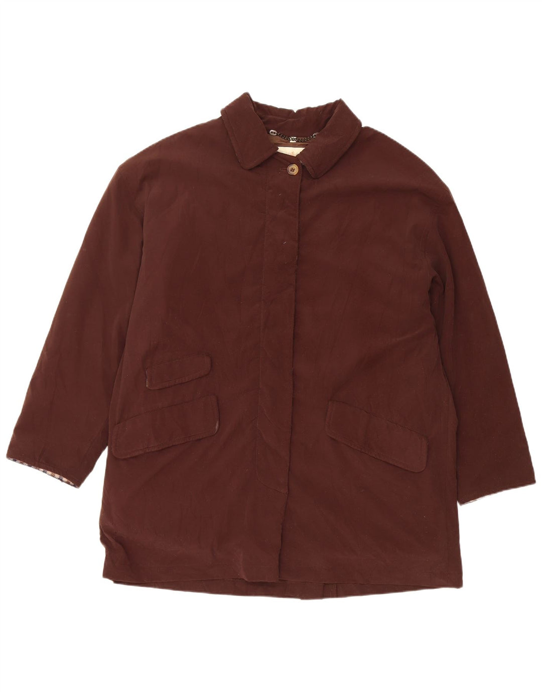 Aquascutum Damen Gore-Tex Übergroßer Mantel UK 14 Mittelbraunes Polyester