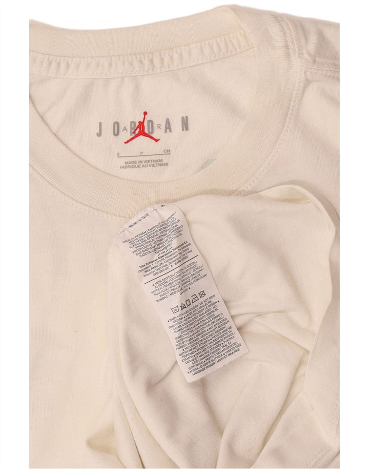 Jordan Herren-T-Shirt mit Grafik, Größe S, weiße Baumwolle