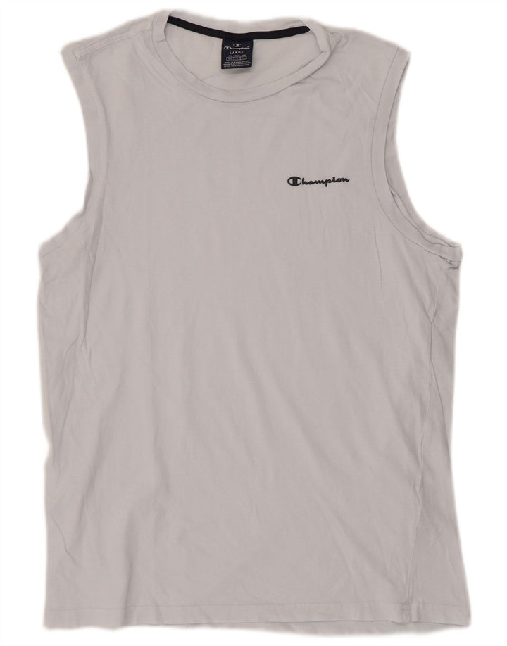 Champion Herren-Weste-Top, groß, blaue Baumwolle