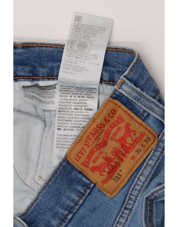Levi's Herren 511 Slim Jeans W31 L32 Blaue Baumwolle