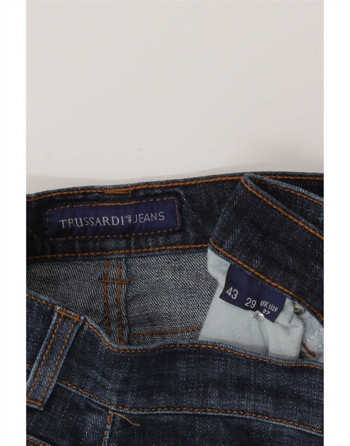 Trussardi Damen Straight Jeans W27 L34 Marineblau