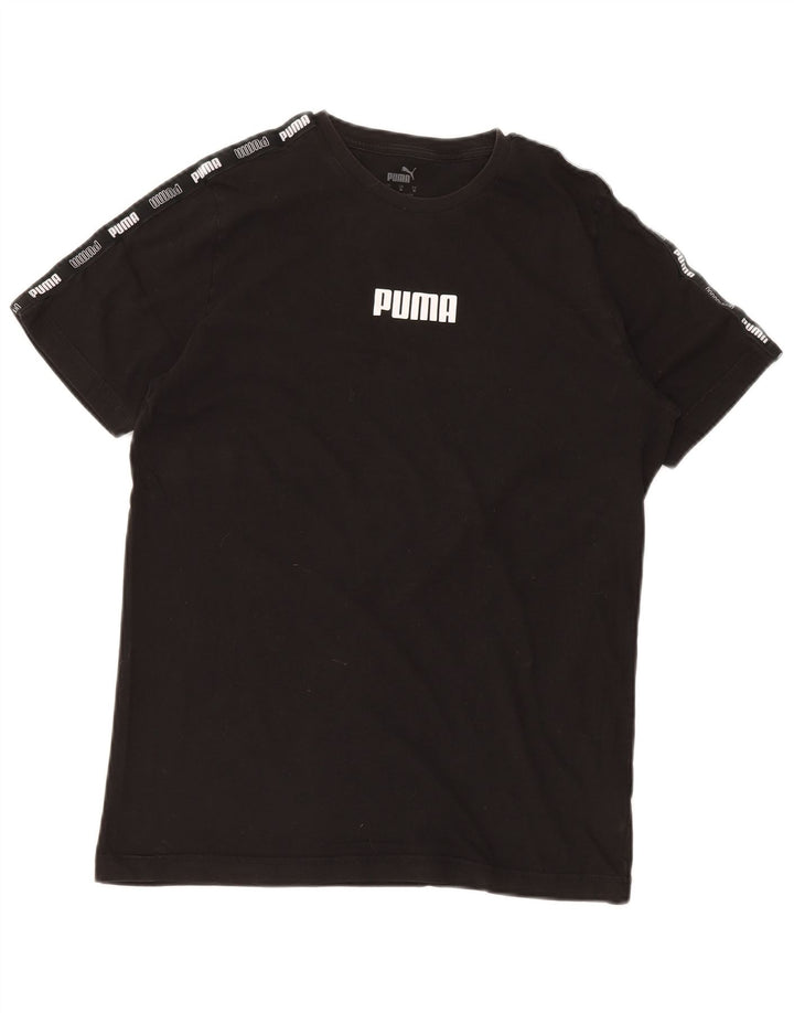 PUMA Herren Grafik T-Shirt Top Medium Schwarz Baumwolle