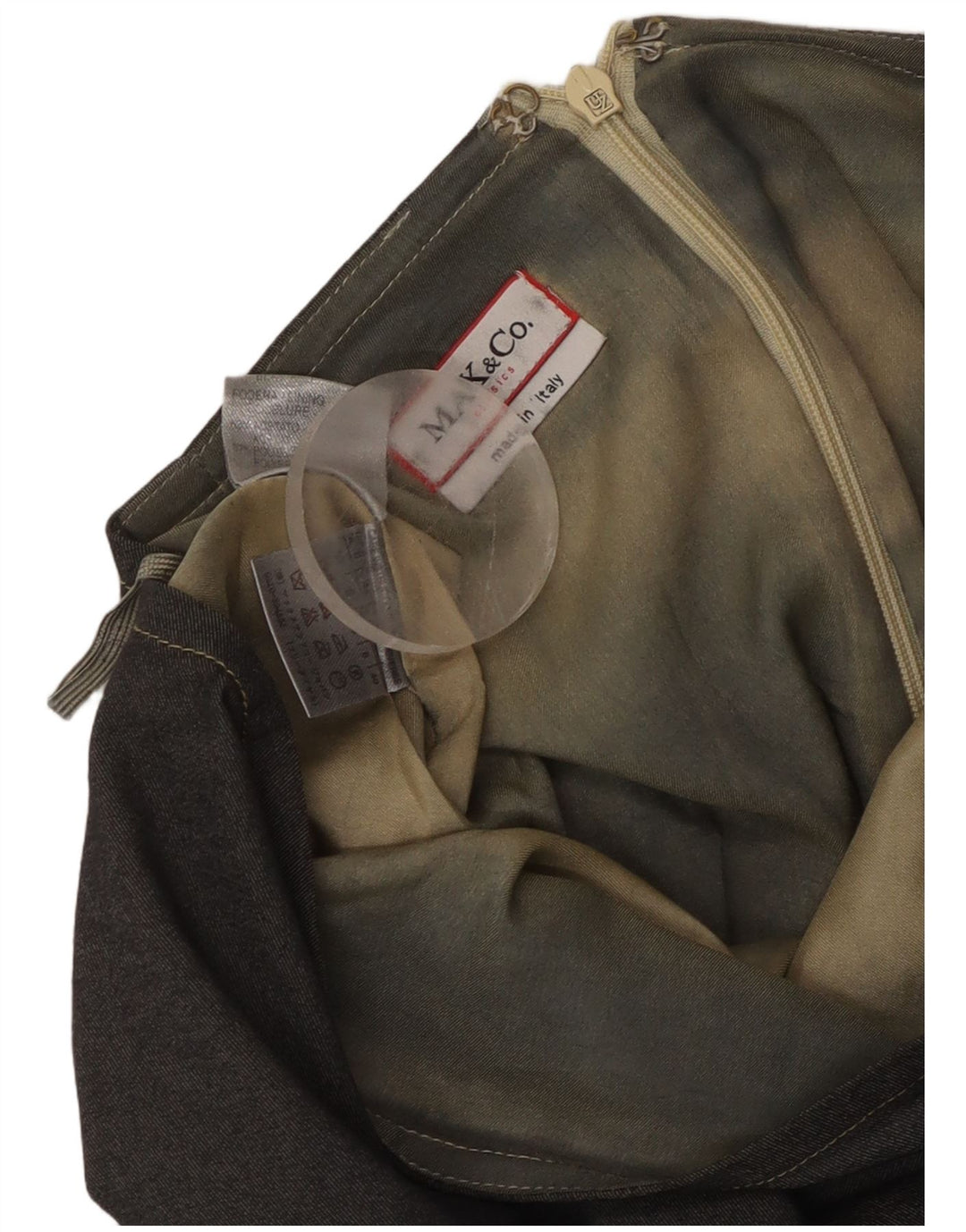 Max & Co. Damen Bleistiftrock UK 8 Small W28 Grau Acetat