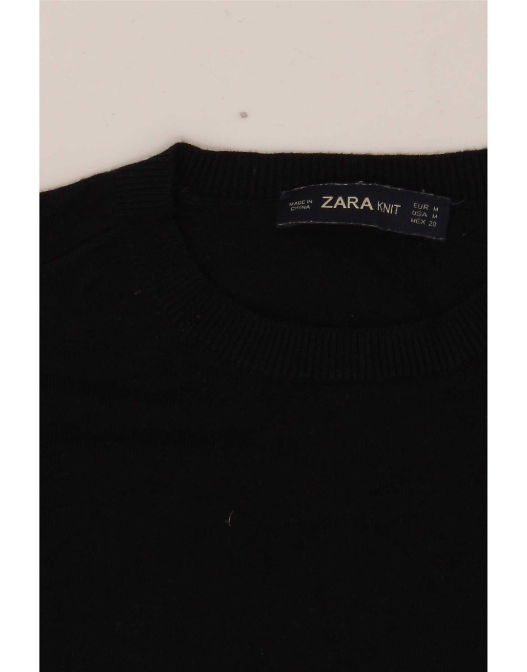 Zara Damen-Pullover mit Rundhalsausschnitt, Gr. 12, mittelschwarz