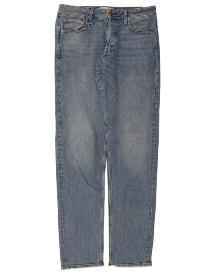 Jack & Jones Herren Straight Jeans W31 L34 Blaue Baumwolle