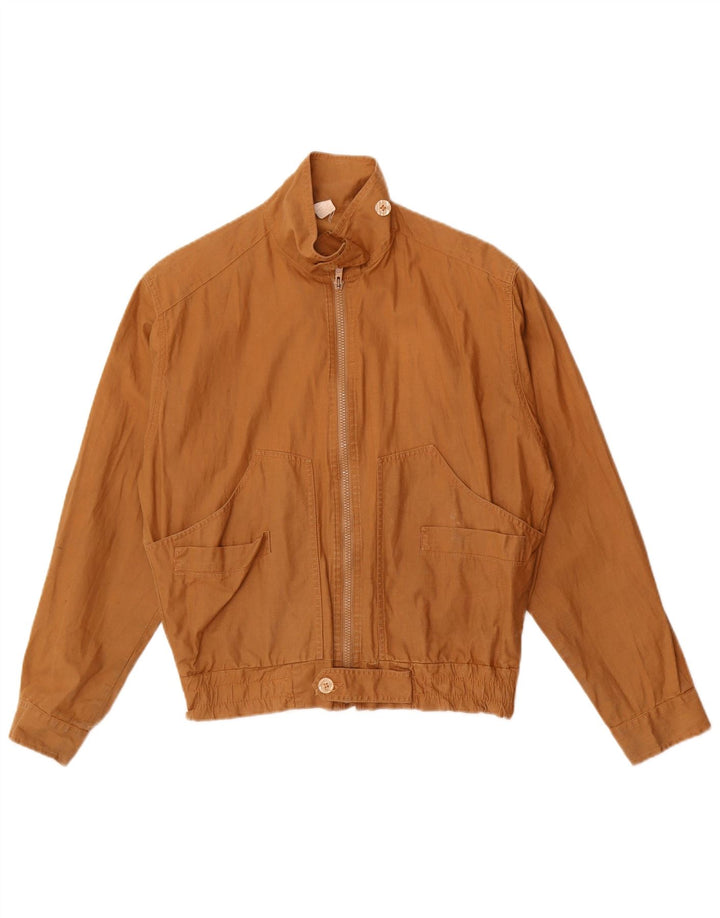 Vintage Damen Bomberjacke IT 44 Mittelbraun