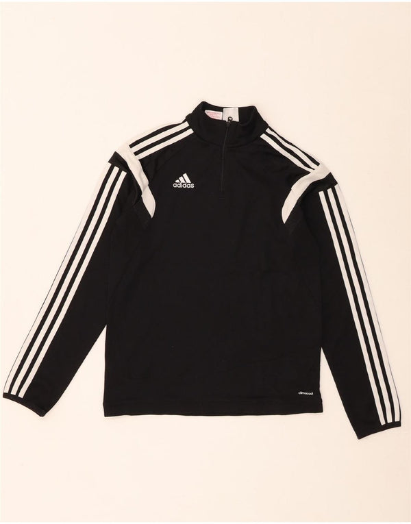 Adidas Jungen Climalite Pullover Trainingsanzug Top 11-12 Jahre Large Schwarz