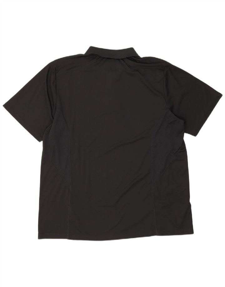 Nike Herren-Poloshirt UK 47/48 2XL Schwarzes Colourblock-Polyester