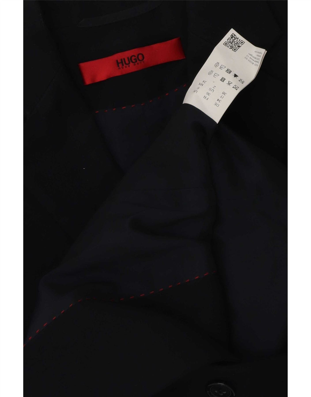 Hugo Boss Damen 2-Knopf-Blazerjacke UK 6 XS Marineblaue Schurwolle