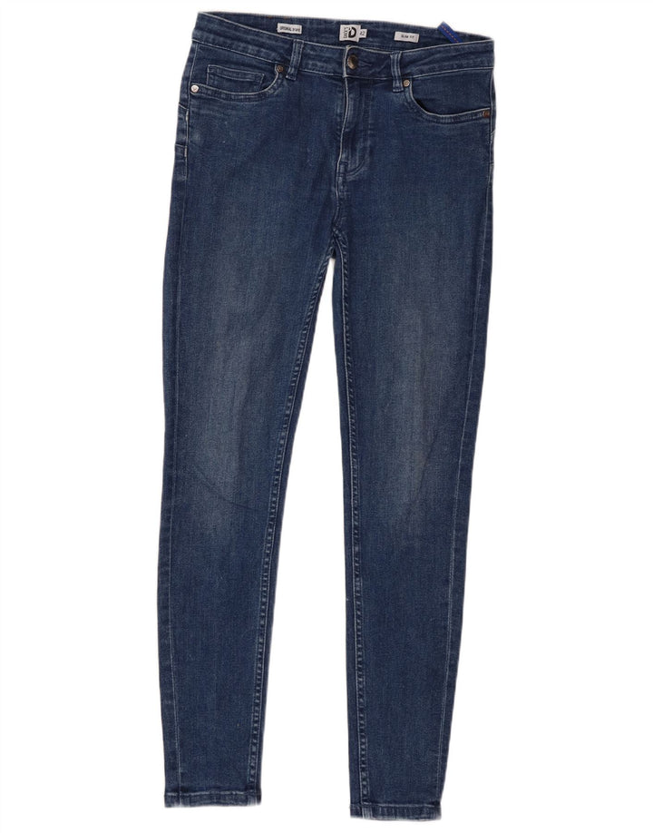 Dack's Damen Slim Jeans IT 42 Medium W30 L28 Blaue Baumwolle