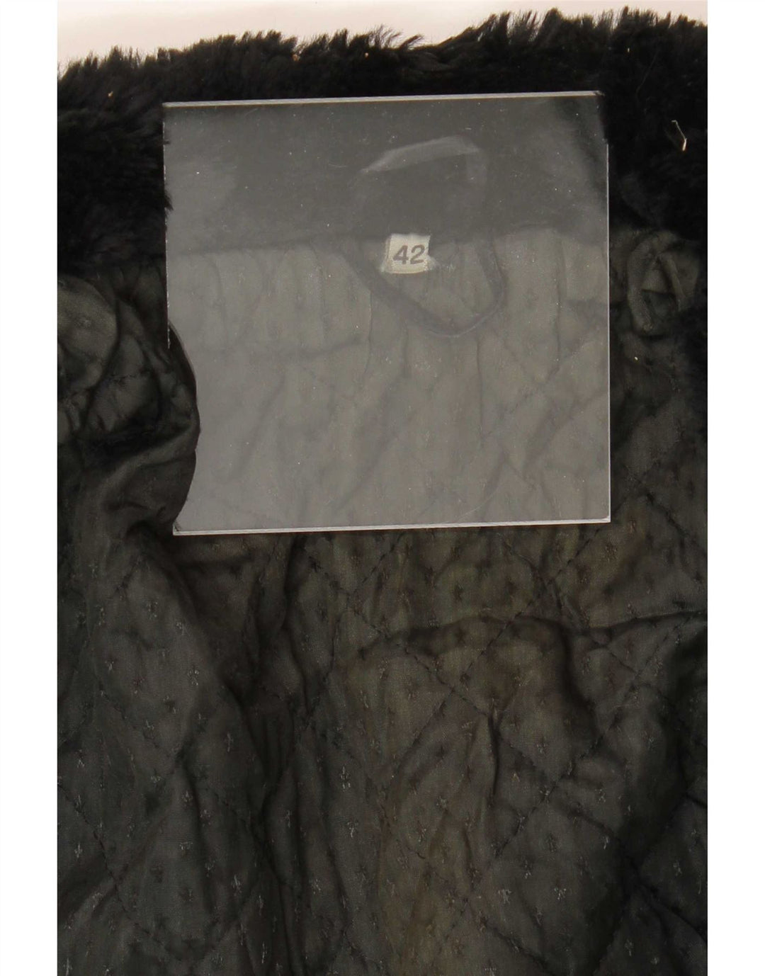 Vintage Damen offene Lederjacke IT 42 Medium Schwarz