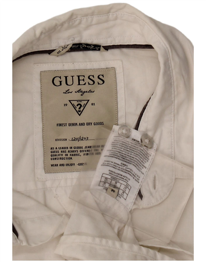 Guess Herrenhemd aus mittelweißer Baumwolle
