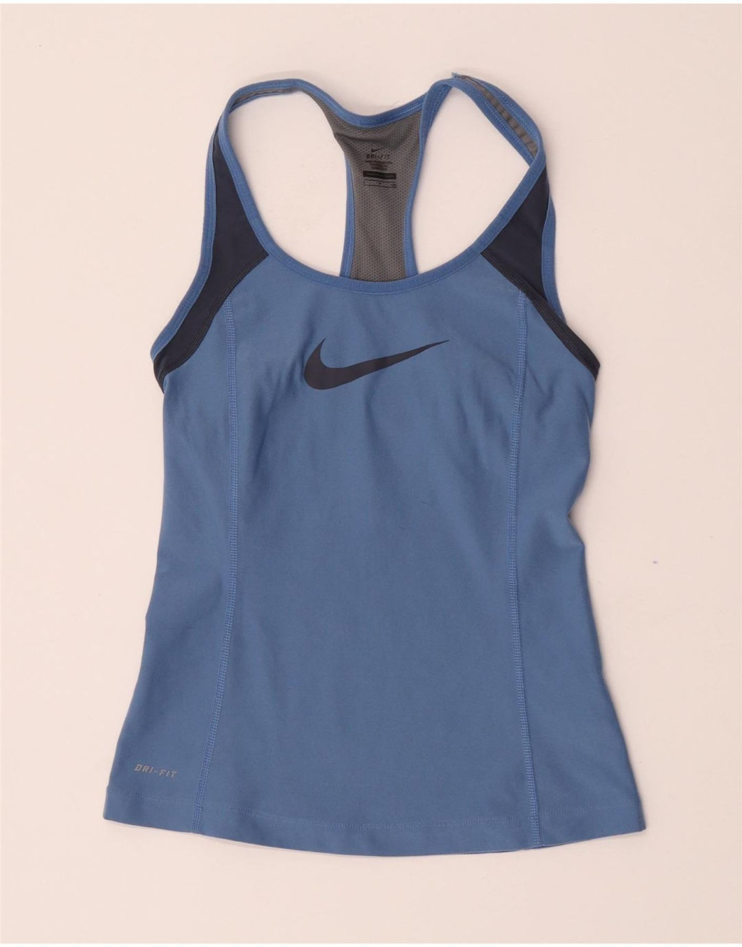Nike Womens Graphic Vest Top UK 8 Small Blaues Colourblock-Polyester